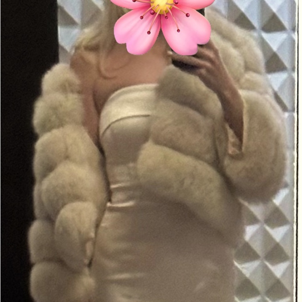 Real Fox fur bubble coat